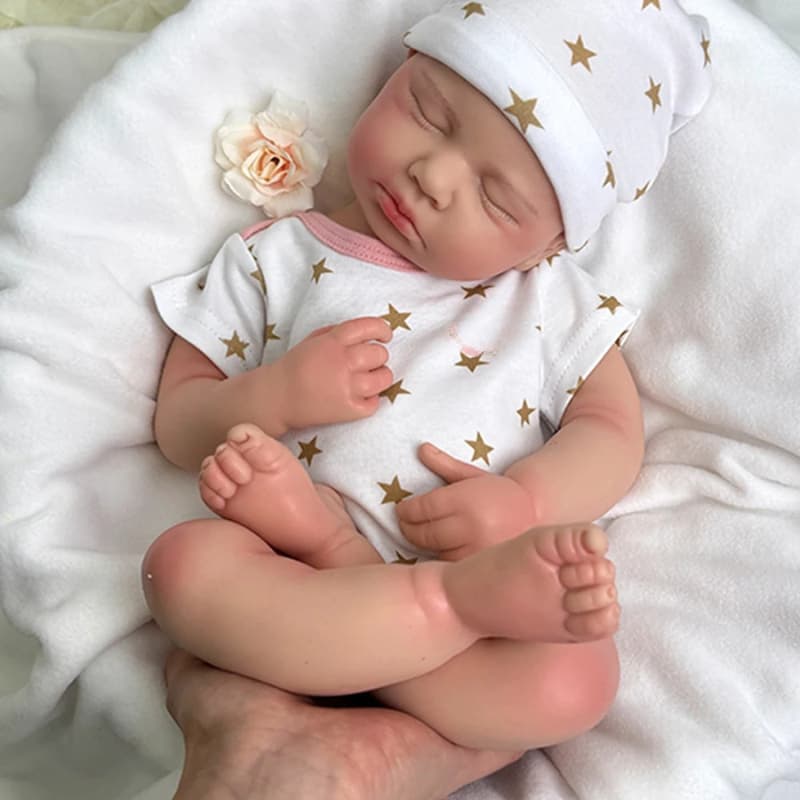 Reborn RealBaby Touch Bambola Silicone Realistica 50cm 1:1 Soft Feel