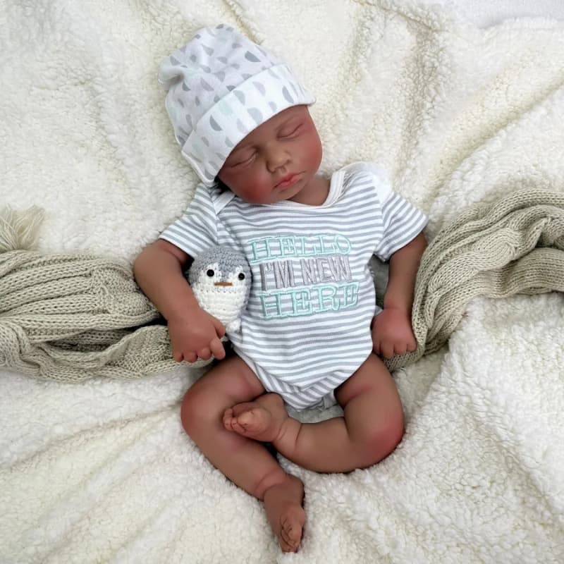 Reborn RealBaby Touch Bambola Silicone Realistica 50cm 1:1 Soft Feel