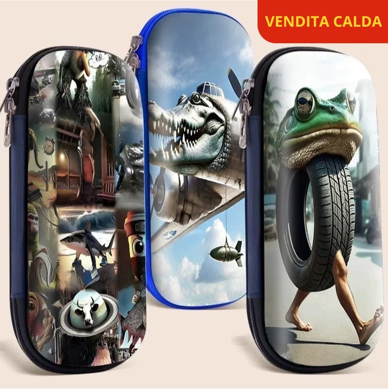 Stile Italian Brainrot Astuccio Meme Virale Pencil Case Pop & Cartoon Organizer