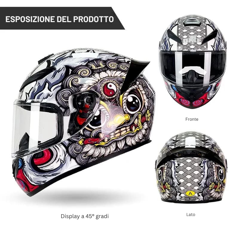 Iron Rider Casco – Casco Integrale Moto Certificato DOT ECE