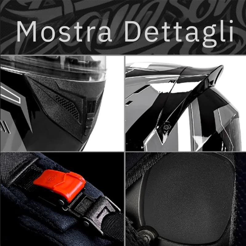 Iron Rider Casco – Casco Integrale Moto Certificato DOT ECE