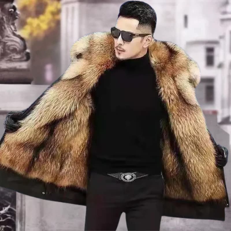NordFur Jacket – Parka Invernale Uomo Lungo con Cappuccio e Interno in Faux Fur