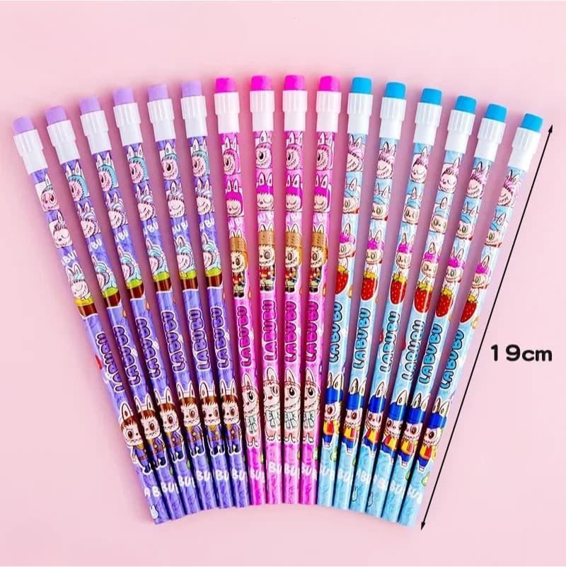 Set 10 Matite Cartoon Kids Virale – HB in Legno, Stile Pop Divertente