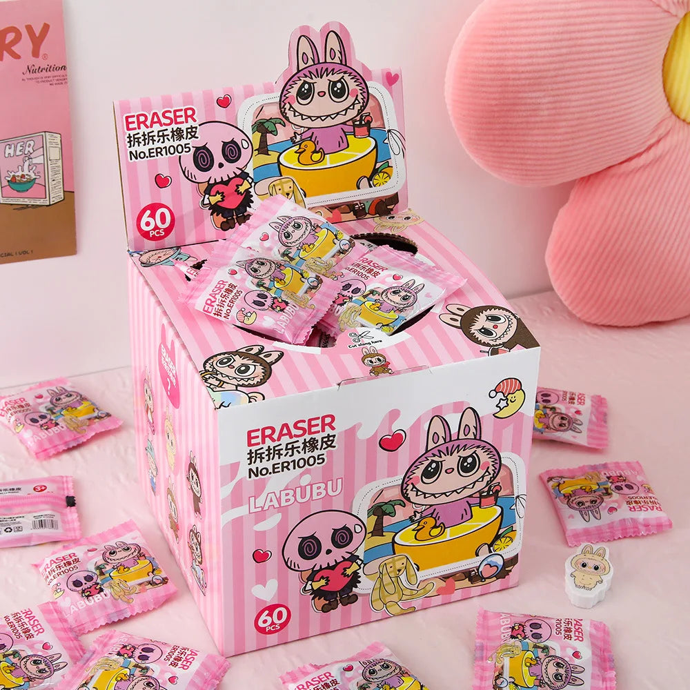 Set 60 Gommine Virale – Cancelleria Colorata per Scuola e Compleanni