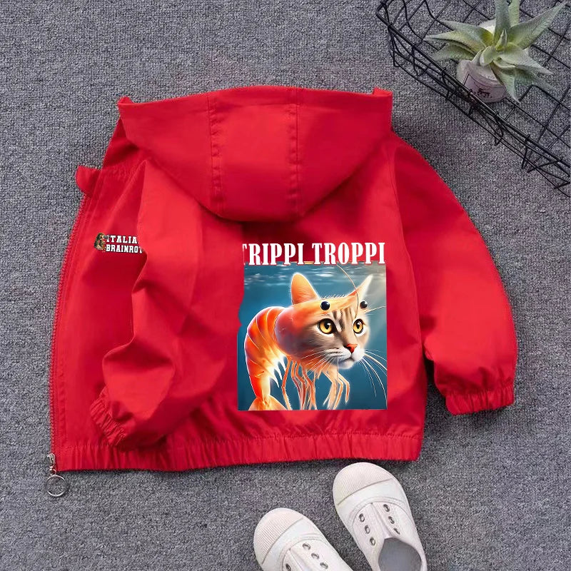 Giacca Meme Virale Bambini – Giubbotto Unisex Casual impermeabili con Cappuccio