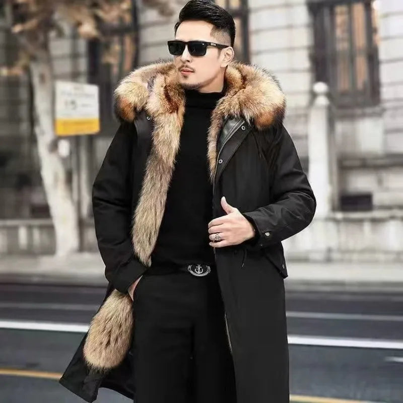 NordFur Jacket – Parka Invernale Uomo Lungo con Cappuccio e Interno in Faux Fur