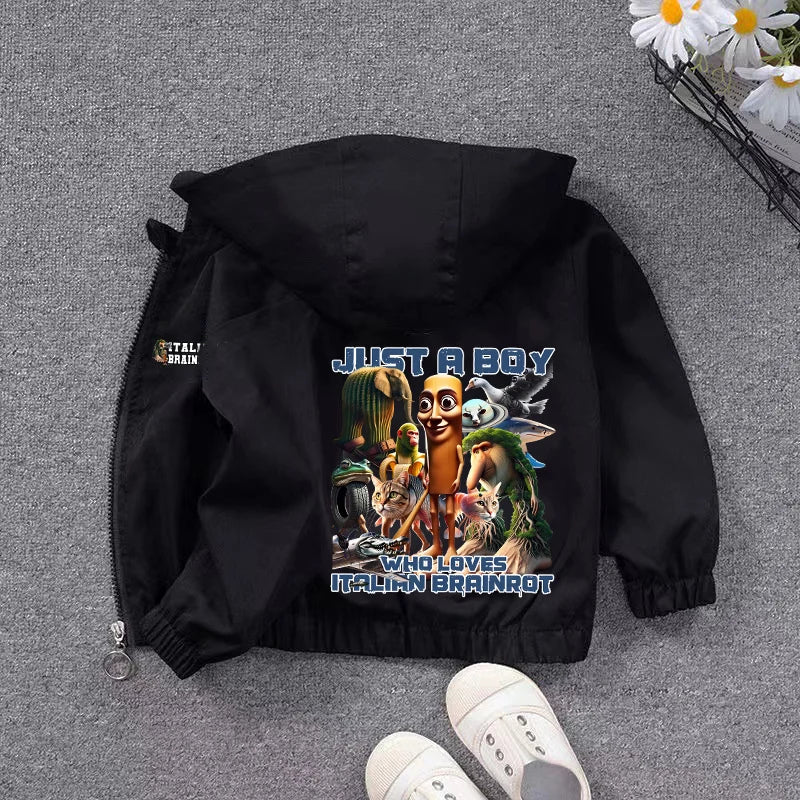 Giacca Meme Virale Bambini – Giubbotto Unisex Casual impermeabili con Cappuccio