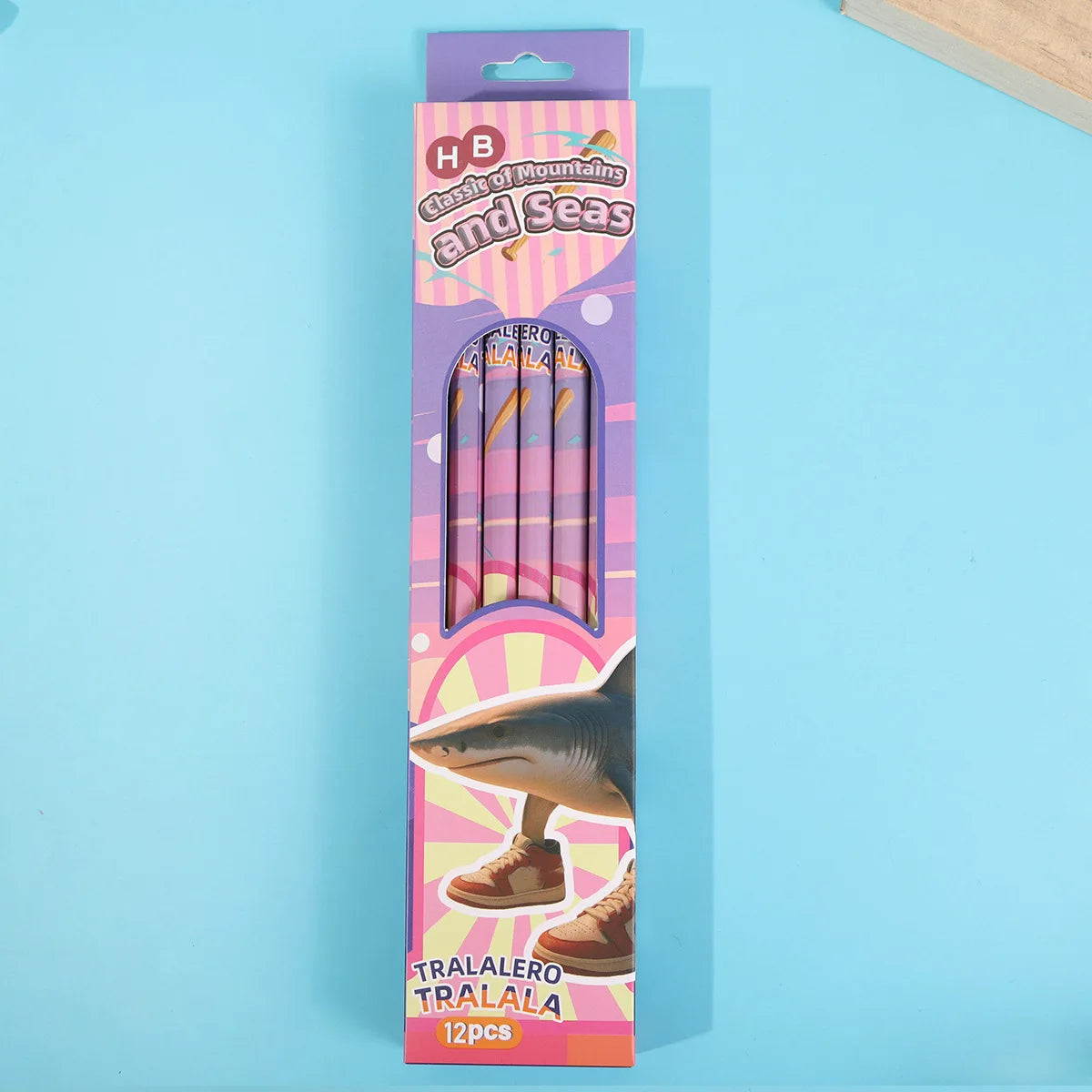 Matite Meme Virale – Set 12 Matite HB in Legno con Gomma, Design Creativo