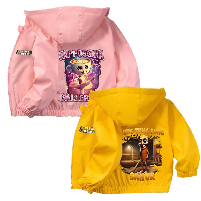 Giacca Meme Virale Bambini – Giubbotto Unisex Casual impermeabili con Cappuccio