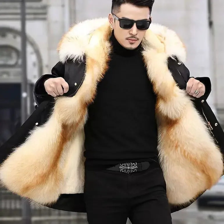 NordFur Jacket – Parka Invernale Uomo Lungo con Cappuccio e Interno in Faux Fur
