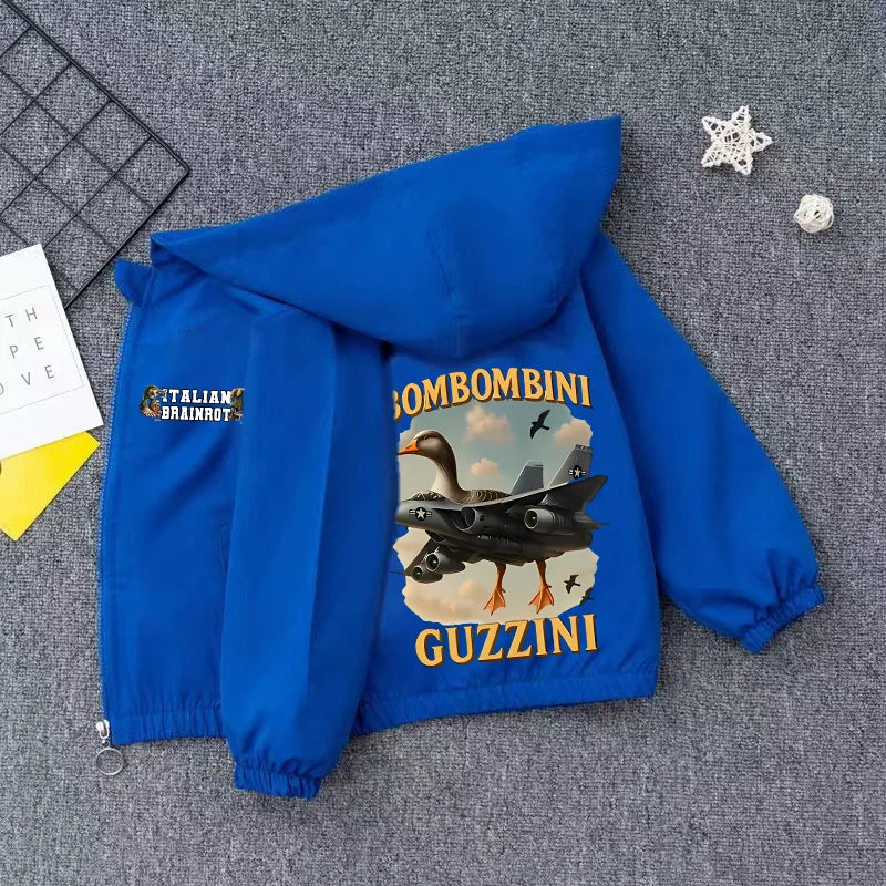 Giacca Meme Virale Bambini – Giubbotto Unisex Casual impermeabili con Cappuccio