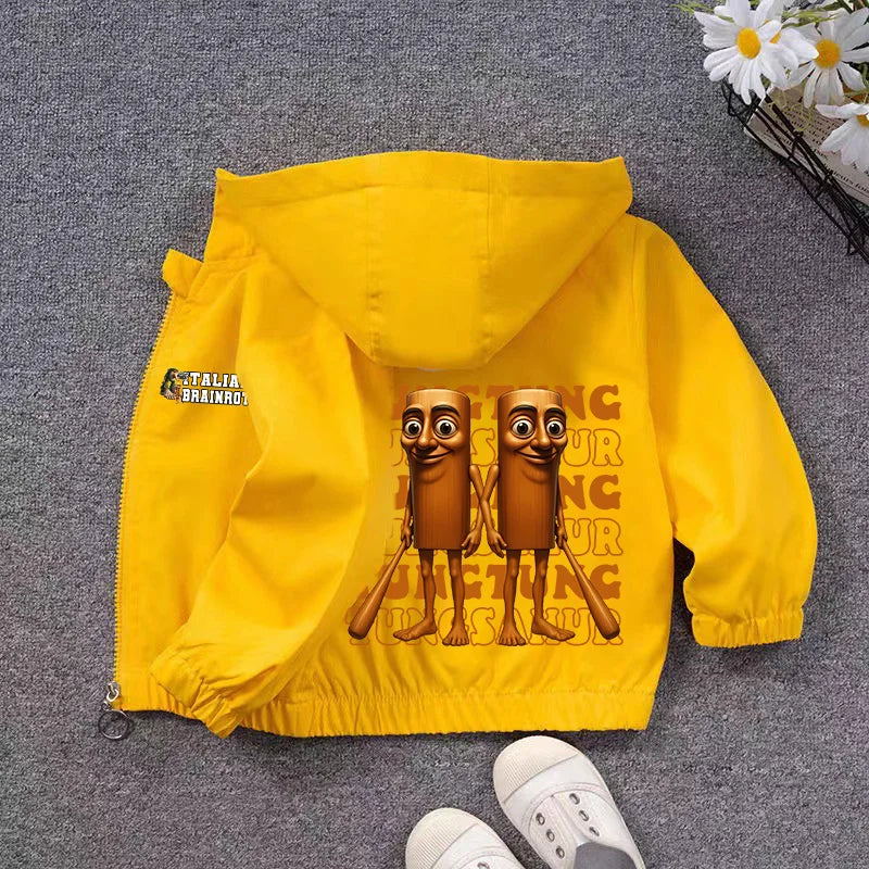 Giacca Meme Virale Bambini – Giubbotto Unisex Casual impermeabili con Cappuccio