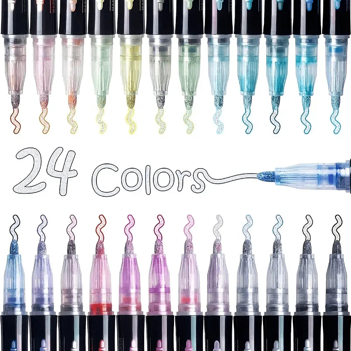 Magic Outline Pen Set Pennarelli Doppia Linea Glitter Colorati per Disegni Creativi, DIY e Calligrafia