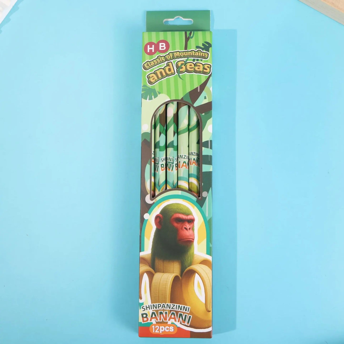 Matite Meme Virale – Set 12 Matite HB in Legno con Gomma, Design Creativo