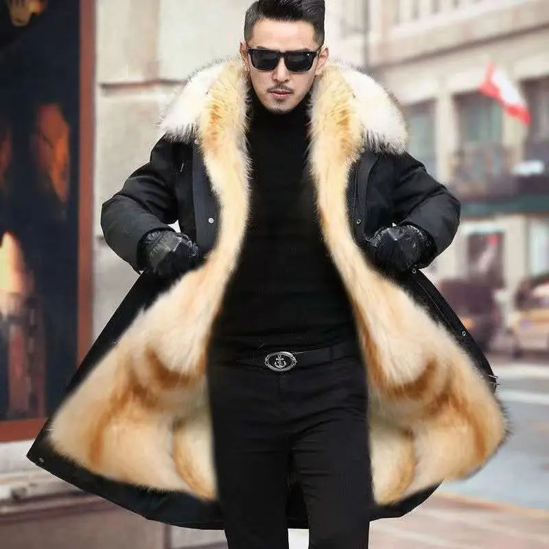 NordFur Jacket – Parka Invernale Uomo Lungo con Cappuccio e Interno in Faux Fur